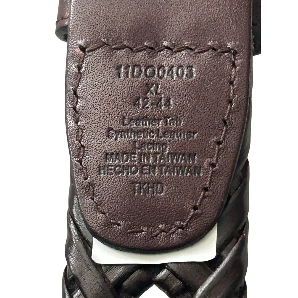 Dockers Brown braided leather belt XL 42-44